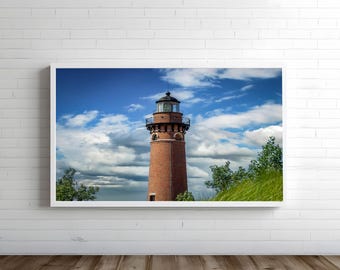 Faro de Little Sable, Michigan – Lámina fotográfica de la costa del lago Michigan – Paisaje veraniego