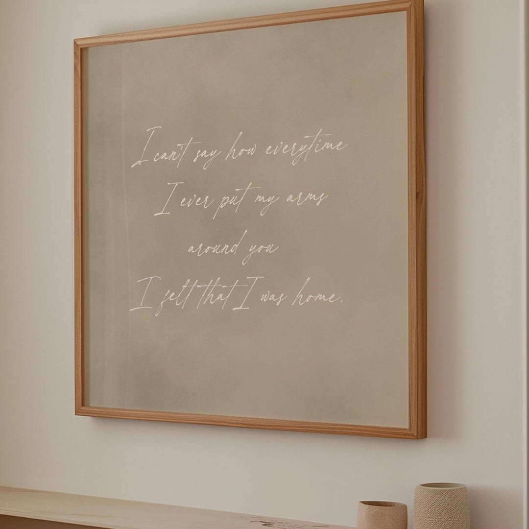 Neutral Love Letter Wall Art, Minimalist Square Print, Meaningful Gift ...