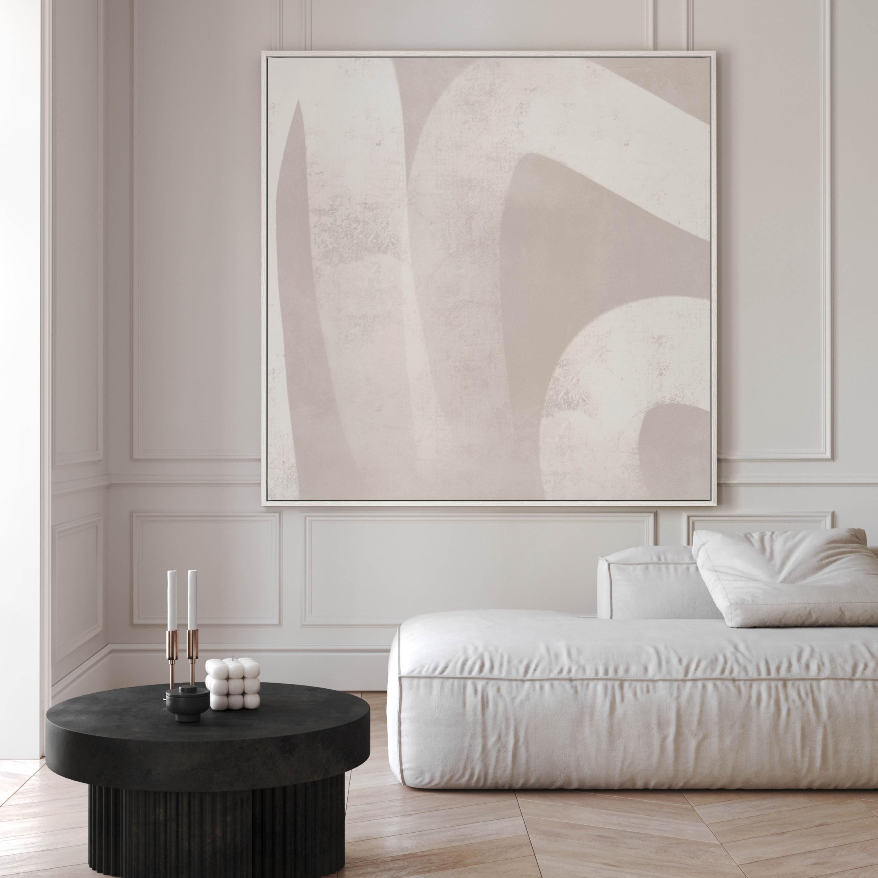 Neutral Wabi Sabi Canvas Wall Art, Square Print, Abstract Art, Large ...