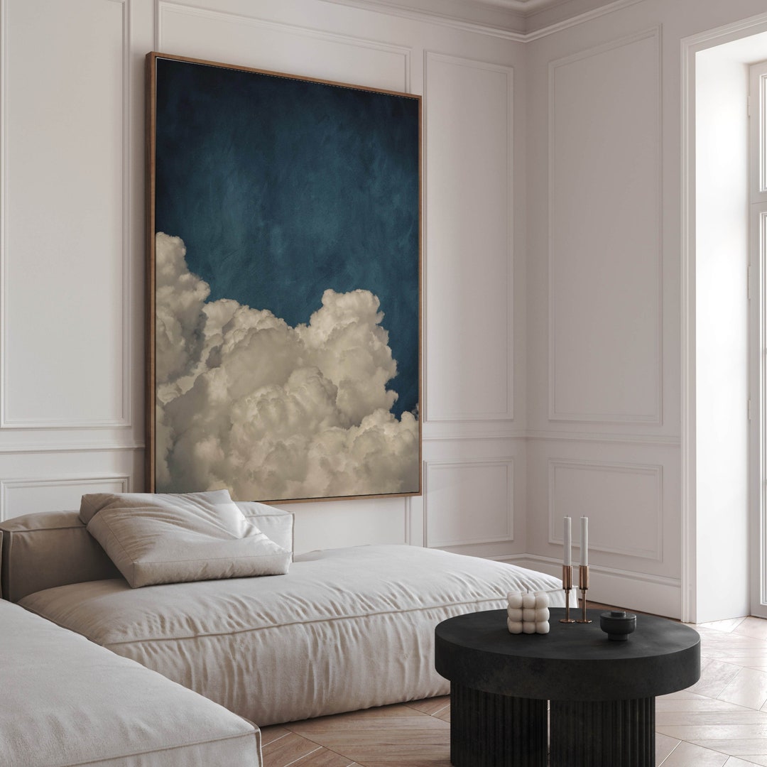 Blue Cloud Canvas Wall Art Print, Framed Art, Giclée, Large Wall Art
