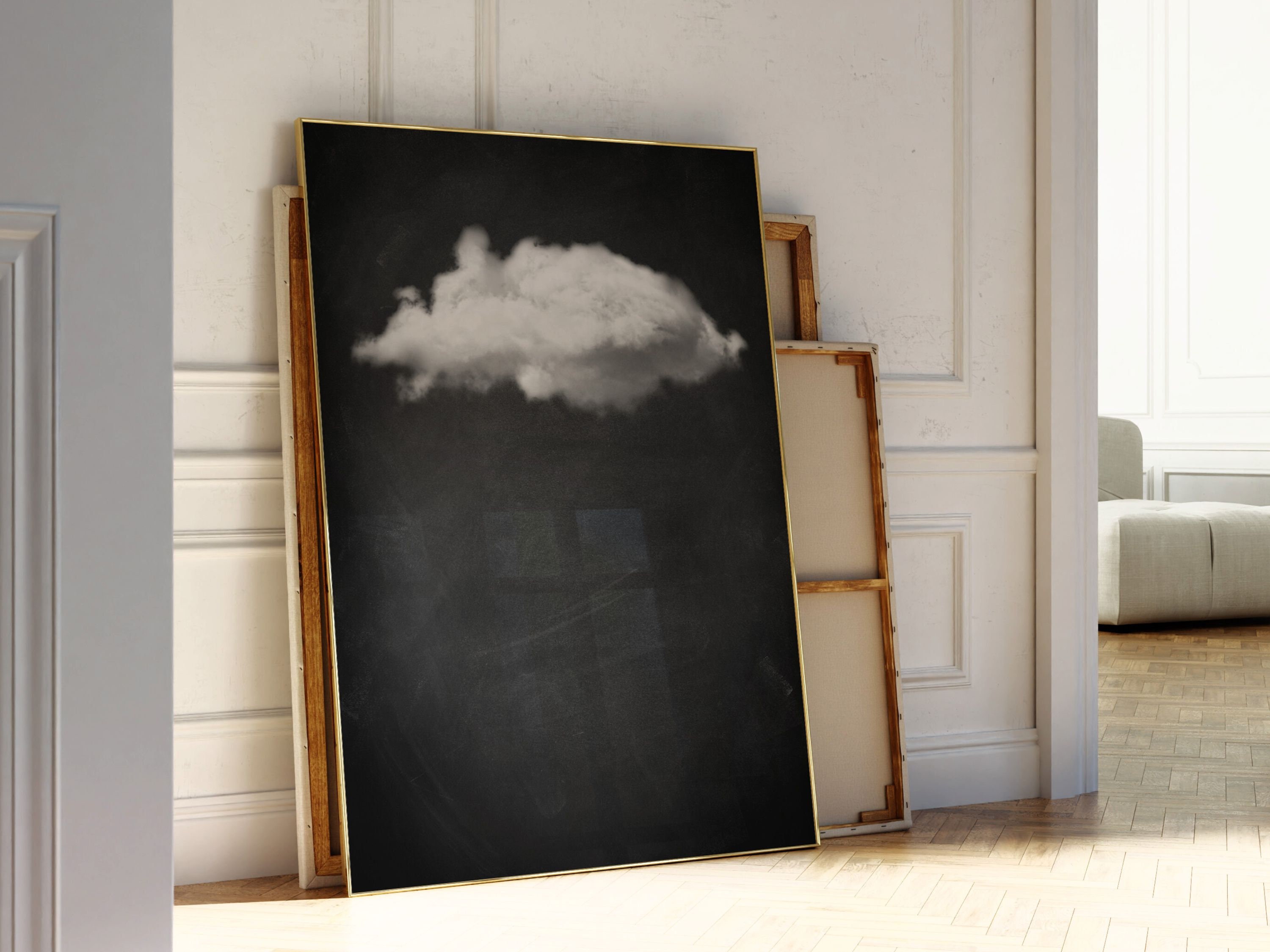 Cloud Print · Black and White Wall Art · Abstract Art Print ...