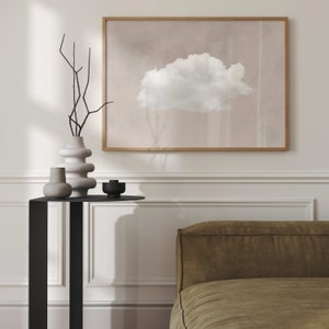 Beige Cloud Wall Art Print · Abstract Art · Surreal · Minimalist Wall Art · Landscape Wall Art · Above Bed Decor,Bedroom, Living Room, Large