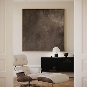 Braun Wabi Sabi Leinwand Wandkunst, schwebende gerahmt Kunstdruck, Japandi Dekor, großes Wohnzimmer Dekor, minimalistische Kunst, erdfarbenes Dekor