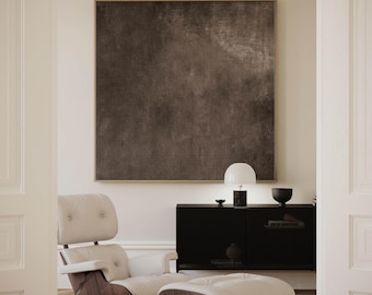 Brown Wabi Sabi Canvas Wall Art, Floating Framed Art Print, Japandi Decor, Large Living Room Decor, Minimalist Art, Earth Toned Decor