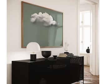 Sage Green Cloud Print · Sage Green Decor · Abstract Art · Minimalist Wall Art · Landscape Wall Art · Above Bed Decor · Bedroom Living Room