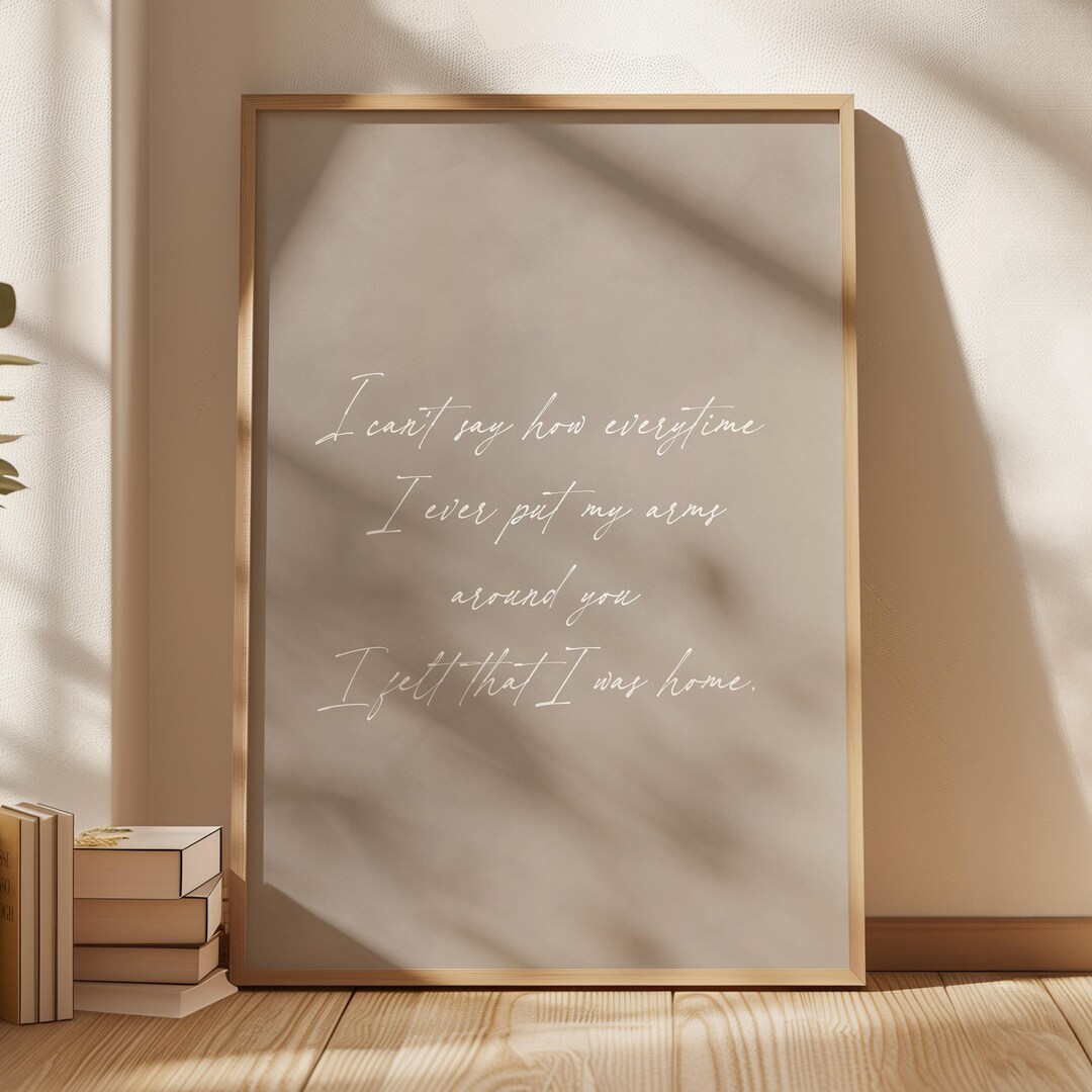 Neutral Love Letter Wall Art Print, Beige Minimalist Bedroom Wall Art ...