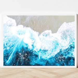 Arte de pared costera · Impresión de playa · DESCARGA DIGITAL · Minimalista moderno · Arte de pared imprimible · Conjunto de pared de galería · Arte del océano oscuro ·