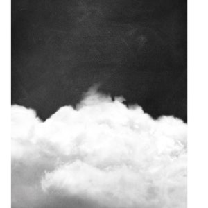 Black and White Cloud Wall Art, Set of 3 Prints, Monochrome, Above Bed Decor, Bedroom Decor, Cloud Poster, Minimalist Wall Art, Dreamy image 3