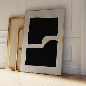 Minimalist Abstract Shapes Wall Art Print, Poster, Neutral, Gallery Wall Set, Japandi, Living Room Decor, Large Wall Art, Scandi,