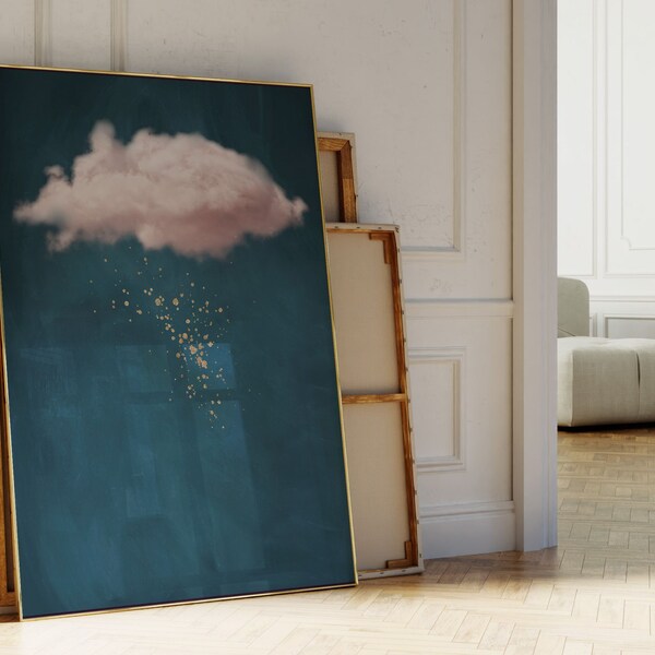 Pink Gold Wall Art Etsy