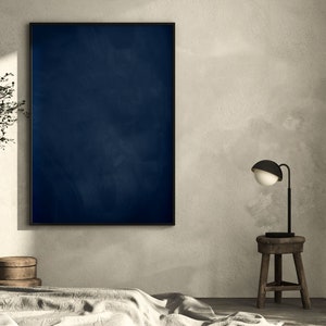 Navy Blue Wall Art, Set of 2 Prints, Abstract Large Wall Art, Dark Blue ...