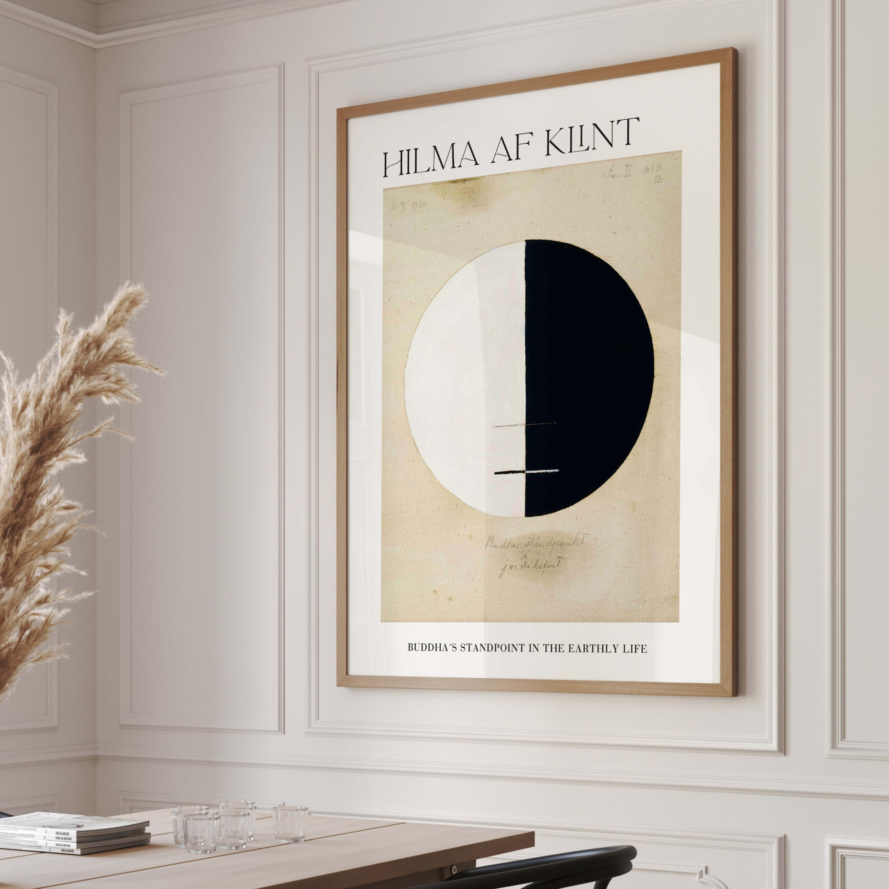 Hilma Af Klint Print, Abstract Wall Art, Exhibition Poster, Black