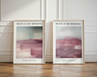 Colorful Wall Art Prints, Colourful, Set of 2 Prints, Modern Poster, Abstract Art, Living Room Decor, Bedroom, Large Wall Art, Pink Decor
