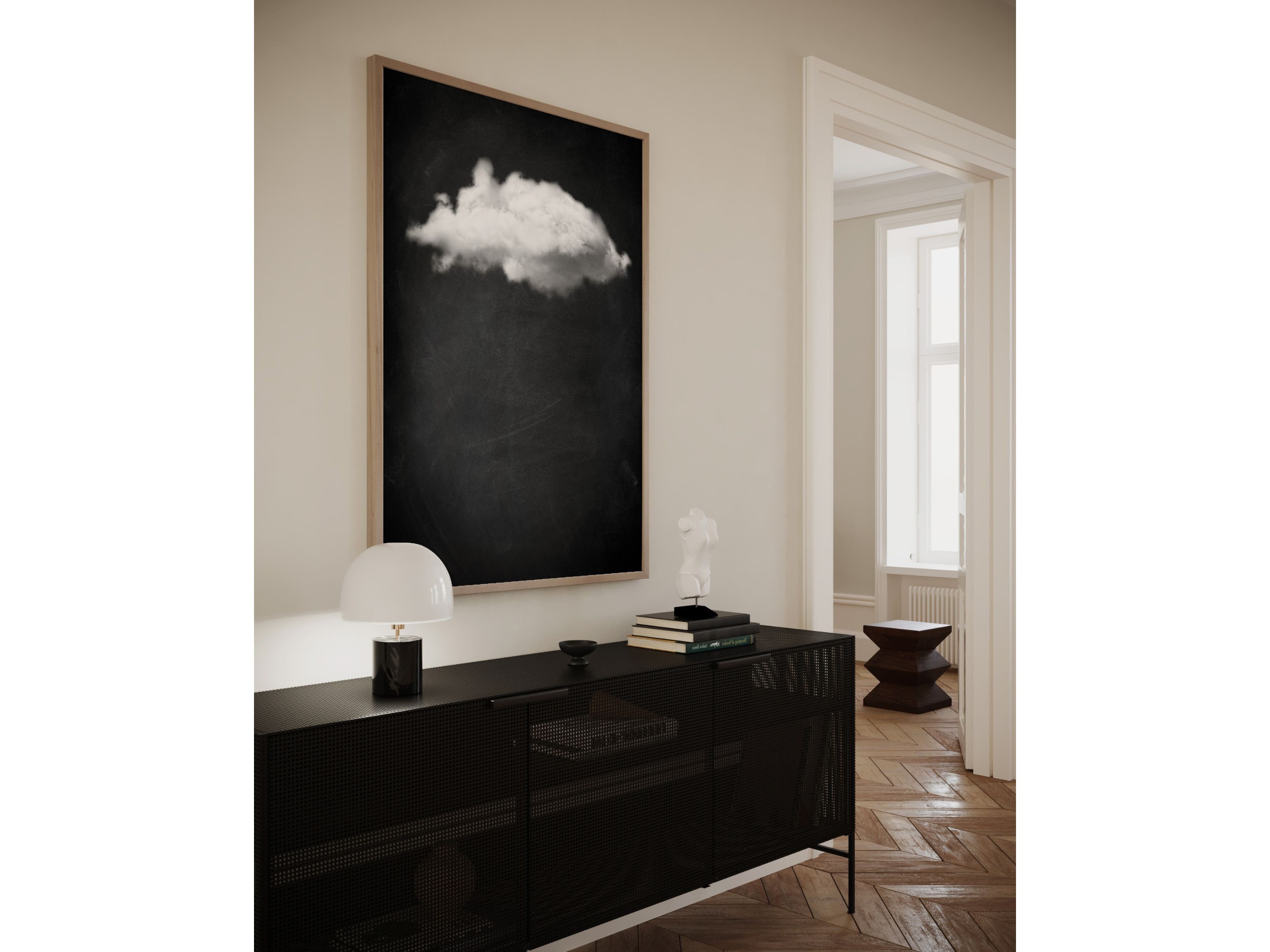 Cloud Print · Black and White Wall Art · Abstract Art Print ...