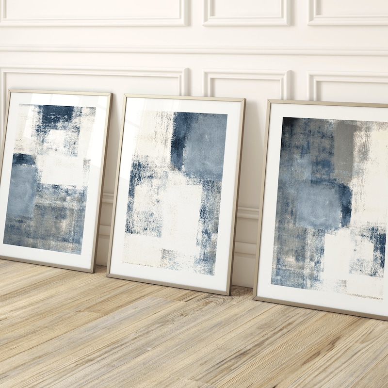 Blue and Grey Decor - Etsy