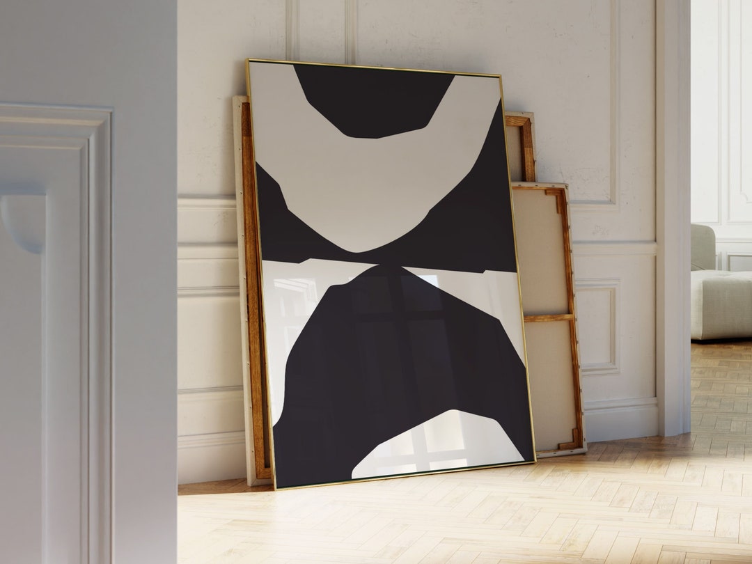 Abstract Wall Art Print, Black Aand White, Large Wall Art, Geometric