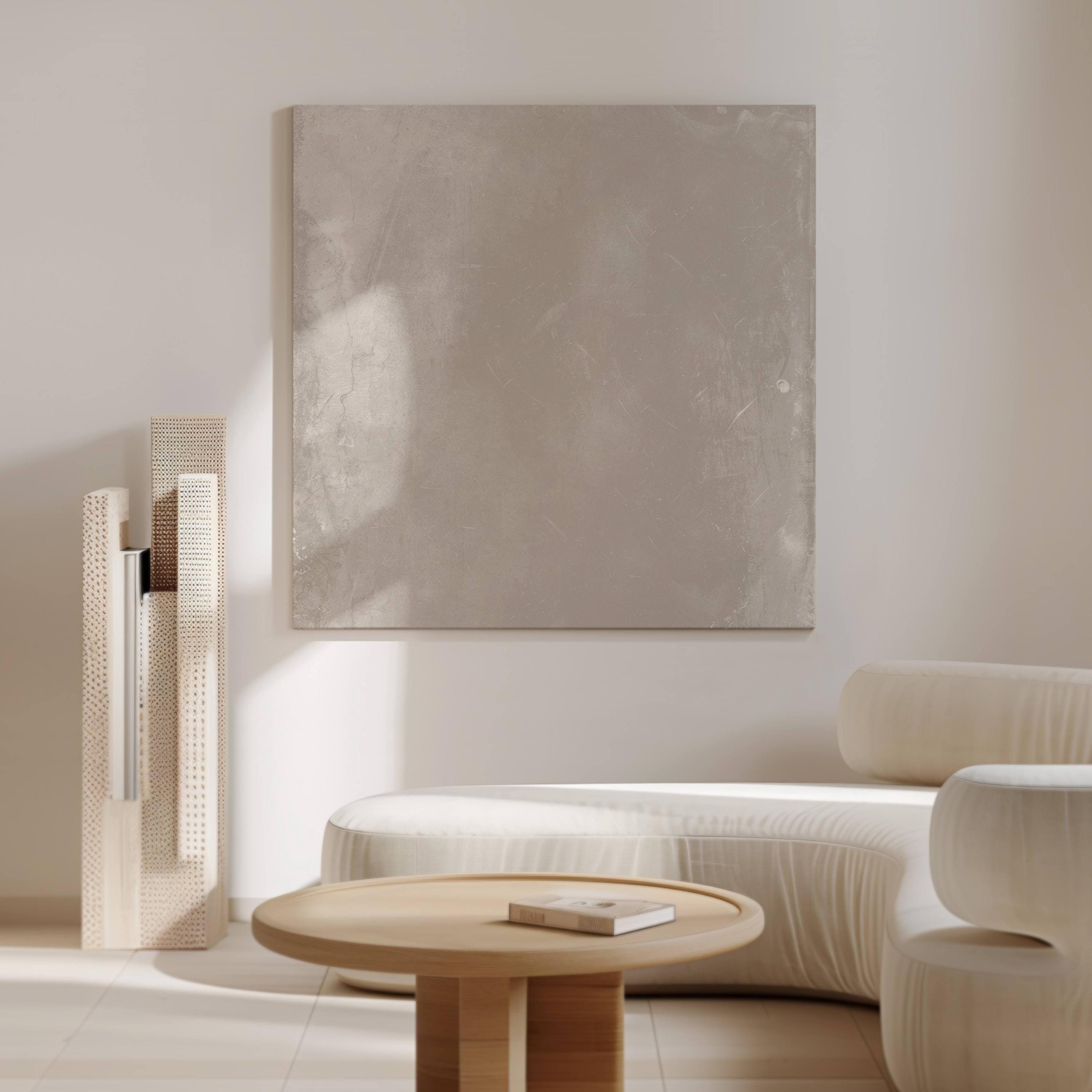 Neutral Wabi Sabi Canvas Wall Art, Square Print, Abstract Art, Large ...