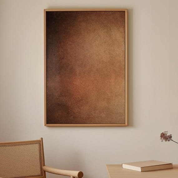 Quadro Su Tela SIGNWIN Con Cornice – 40x61 Cm – Bosco Di Pino Astratto Marrone – Stile Metà Secolo - 3