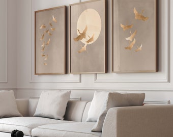 Vintage Mural Picture 3D Relief Cranes 50s Mid-century - Etsy