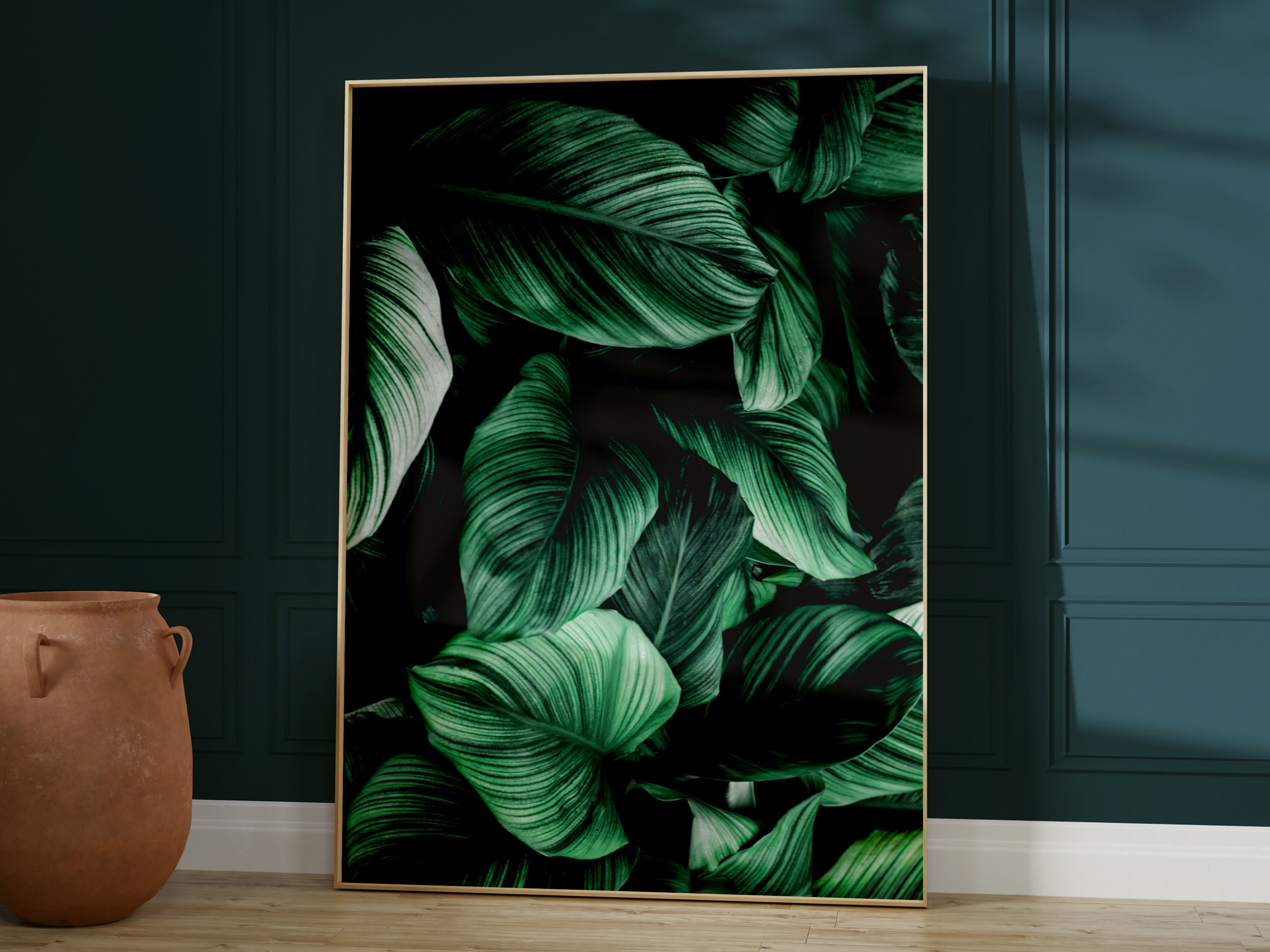 Emerald Green Botanical Print Emerald Green Decor PRINTABLE WALL ART Art  Tropical Art Maximalist Decor Digital Print - Etsy