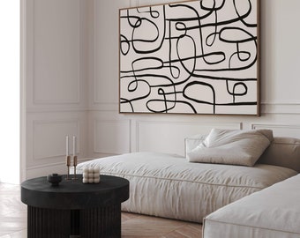 Neutral Abstract Canvas Wall Art Print, Framed Wall Art, Giclée, Large Wall Art, Living Room Decor, Modern, Minimalist, Zen, Wabi Sabi