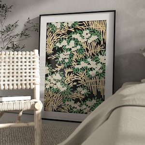 Japanischer Kunstdruck · Watanabe Seitei Wald Druck · Florale Wandkunst · Japanische Holzblock-Replik · Kunstdrucke Vintage · Vintage Kunst Poster