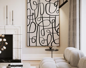 Neutral Abstract Canvas Wall Art Framed, Giclée, Large Wall Art, Beige Decor, Abstract Art, Living Room Decor, Modern, Minimalist Wall Art
