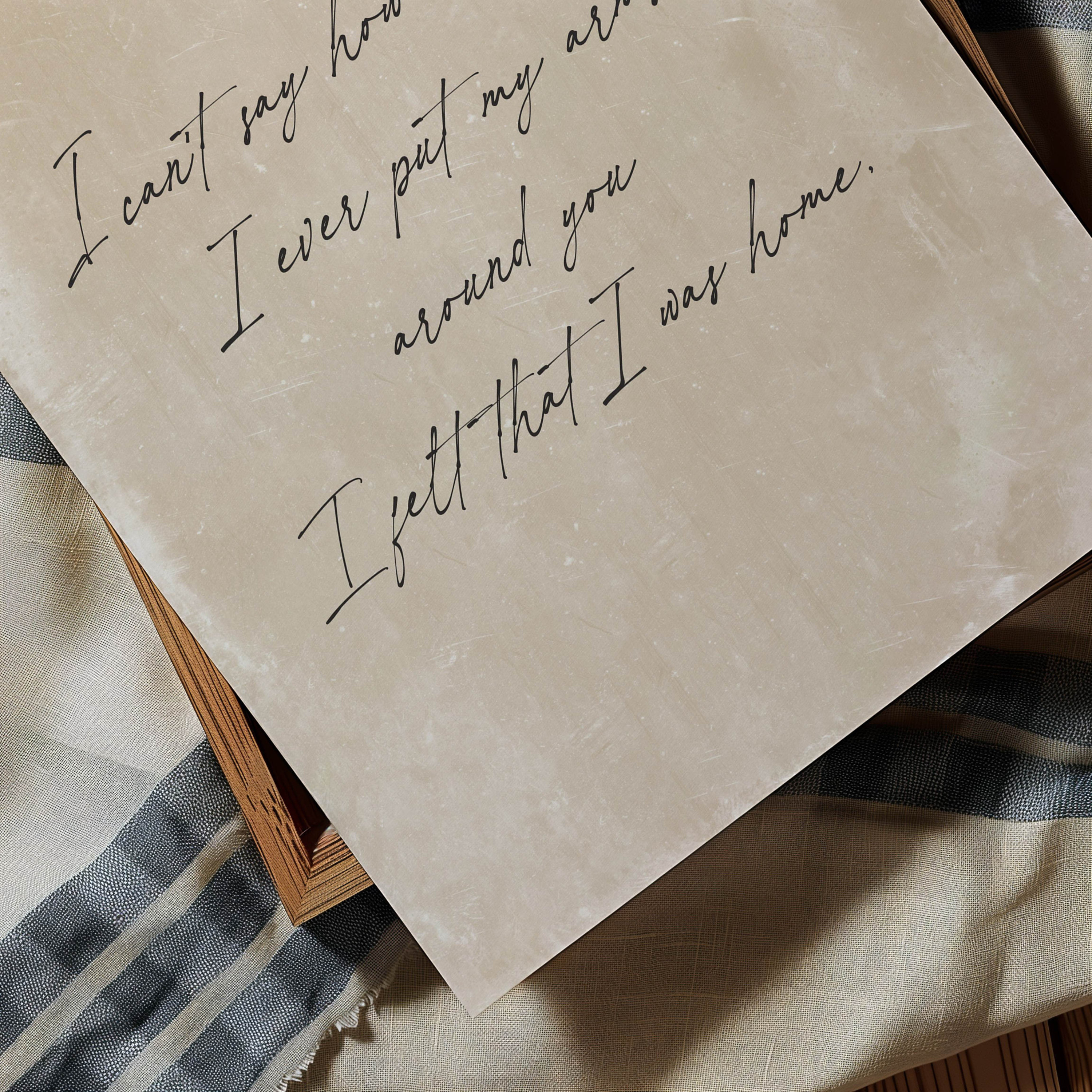 Sentimental Letters Neutral Love Letter Wall Art Print, Beige Minimalist Bedroom Wall Art ...