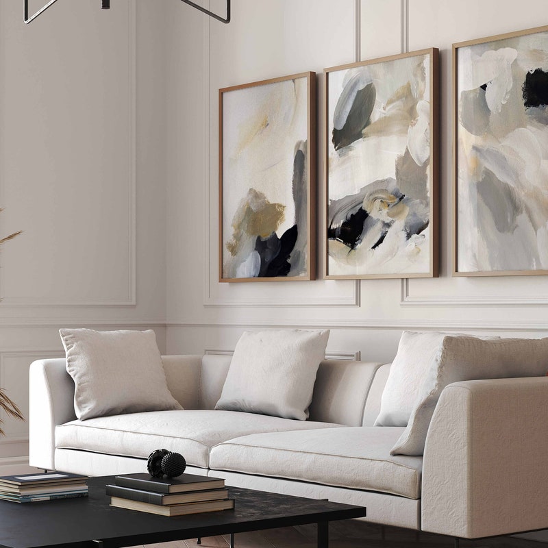 Brown Gray Wall Art - Etsy