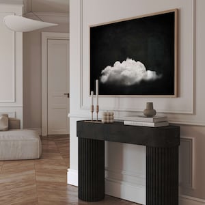 Stimmungsvolle Wolke Wand Kunst Druck, schwarz weiß Poster, minimalistisch, Abstrakte Kunst, Cottagecore, Bauernhaus Dekoration, große Wandkunst, französische Dekoration