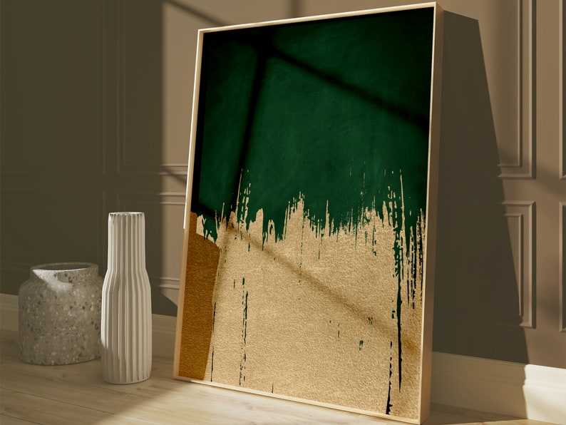 Emerald Green and Gold Wall Art PRINTABLE WALL ART Etsy