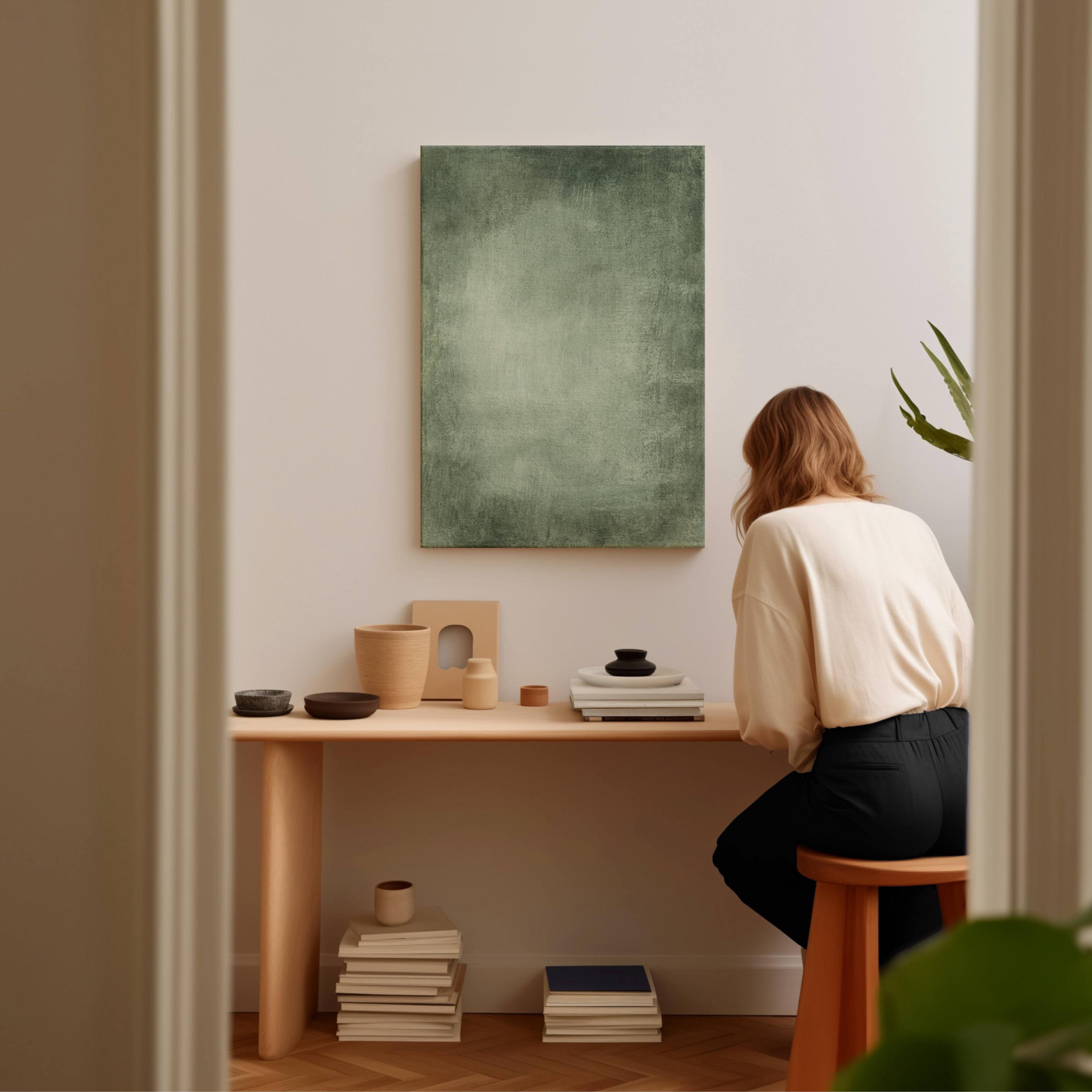 Fresh Look at Sage Green Minimalist Canvas Wall Art Floating Framed Wall Art