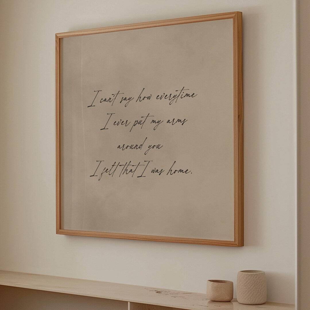 Neutral Love Letter Wall Art, Minimalist Square Print, Meaningful Gift ...