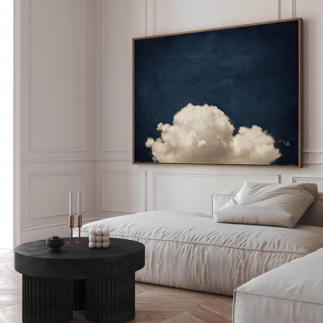 Blue Cloud Canvas Wall Art Print, Abstract Art, Framed Art, Giclée