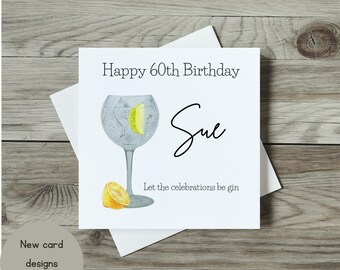 Personalised Gin Glass gin gift/Birthday/Bestie/mum/auntie/Friend/sister/pink 