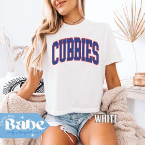 Adult Cubs Crop | Chicago Baseball, Cubs, Game Day Shirt, Cubbies, Comfort Colors Tshirt, Oversized, Cubs Shirt, Chi Town, Boxy Crop Tee