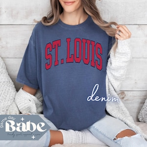 St Louis Tee | Komfortfarben Unisex-Shirt | Karten, Cardinals, MLB, Game Day, Oversized Shirt, Baseball, STL, Damen, Herren, Geschenk, pf