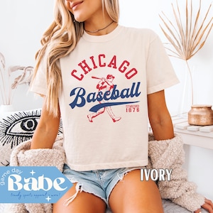 Adult Cubs Crop | Chicago Baseball, Cubs, Koszulka Game Day, Cubbies, Koszulka Comfort Colors, Oversized, Koszulka Cubs, Chi Town, Boxy Crop Tee
