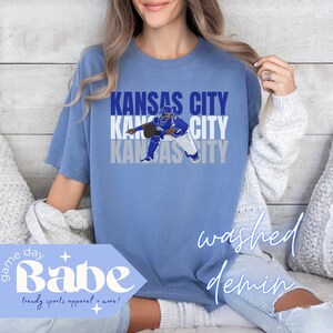 Adult Comfort Colors Tee | Royals Baseball | Kansas City Shirt, Game Day Outfit, KC Gear, Blue, Gift, Short Sleeve TShirt, Salvy