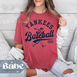 Adult Yankees Baseball | Comfort Colors Tee | Retro, New York, Shirt, Game Day Outfit, NY Gear, Gift, Vintage, Bronx, 2