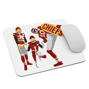 Chiefs Mouse pad | Kansas City Football, KC Players, Home Office Decor, Coworker Gift, Husband, Dad, Man Cave, Present