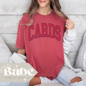 T-shirt couleurs confort pour adulte | Base-ball des cardinaux | Chemise Saint-Louis, impression 3D, tenue de Game Day, cartes, cadeau, t-shirt à manches courtes