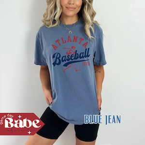 Adult Braves Baseball | Comfort Colors Tee | Retro, Atlanta, Shirt, Game Day Outfit, ATL Gear, Gift, Vintage, A town