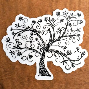 Adesivo Albero della vita / Adesivo amante della natura / Arte forestale / Adesivo campeggio / Albero astratto / Regalo campeggio