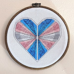 Transgender Cross Stitch Pattern - Trans Pride Crafts Trans | Cross Stitch - LGBTQ Pride Design | Transgender Love - Transgender Pride
