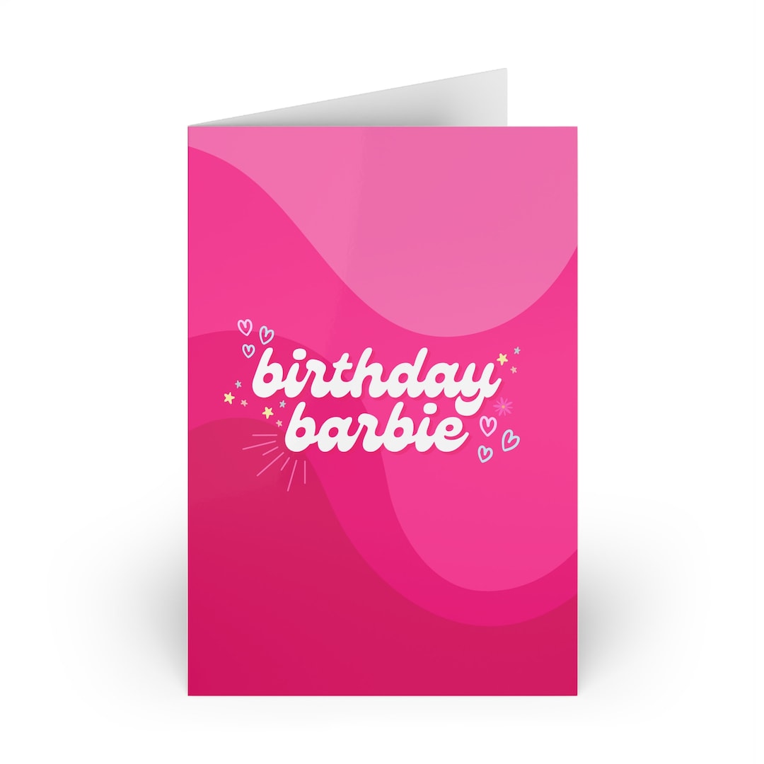 Birthday Barbie Birthday Card Blank Birthday Card Barbie - Etsy