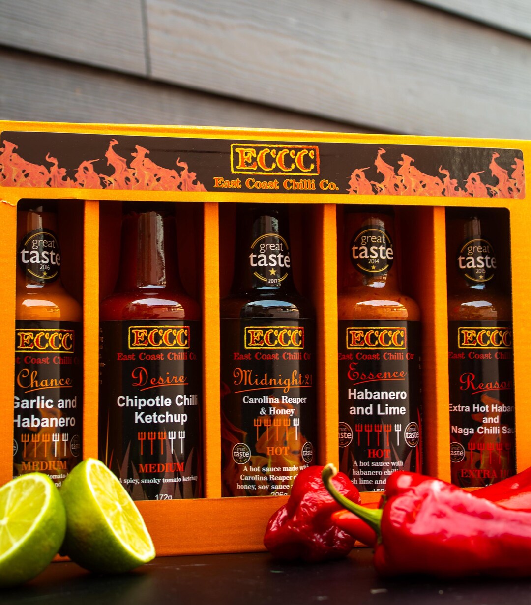 Large Chilli Sauce Gift Set - 5 Artisan Hot Sauces - 150ml Bottles ...