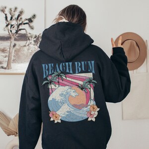 Maroon Nude Beach Zip Hoodie