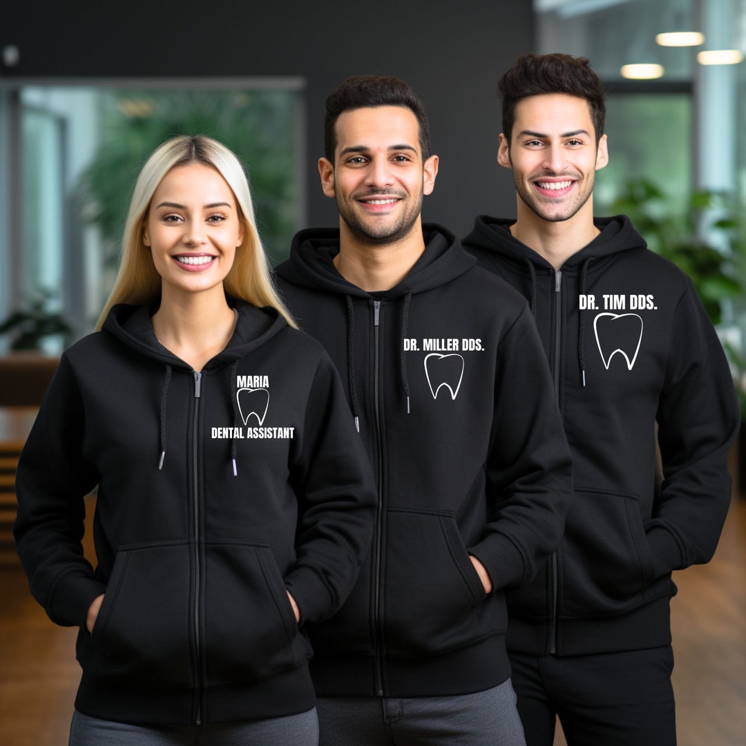 Dentist Zip up Jacket Hoodie Personalized Gift for Dentist Etsy