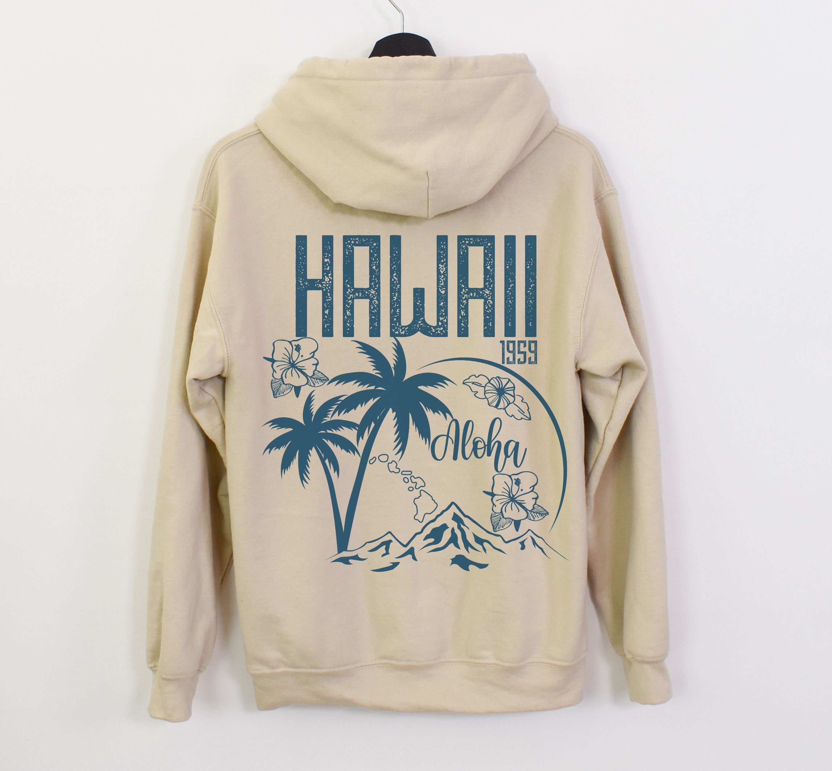 Aesthetic Hawaii Hoodie, Aloha State Sweatshirt, Trendy Oversize ...